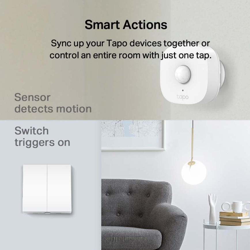TP-Link - Smart 2-knaps lysafbryder 2xAAA Wi-Fi
