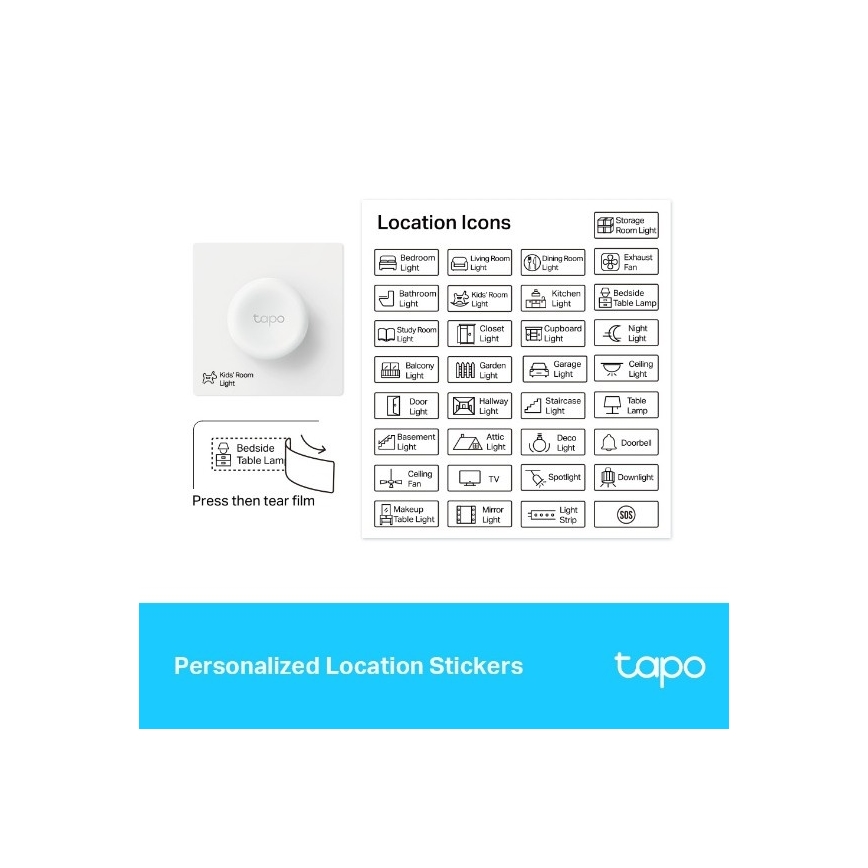 TP-Link - Smart berøringsdæmper 1xCR2032 Wi-Fi
