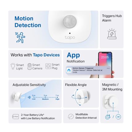 TP-Link - Smart bevægelsessensor 1xCR2450 Wi-Fi