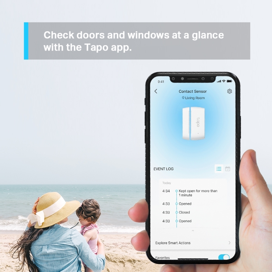 TP-Link - Smart kontaktsensor 1xCR2032 Wi-Fi
