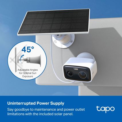 TP-Link - Smart solcellekamera 5200 mAh 5V IP65 Wi-Fi
