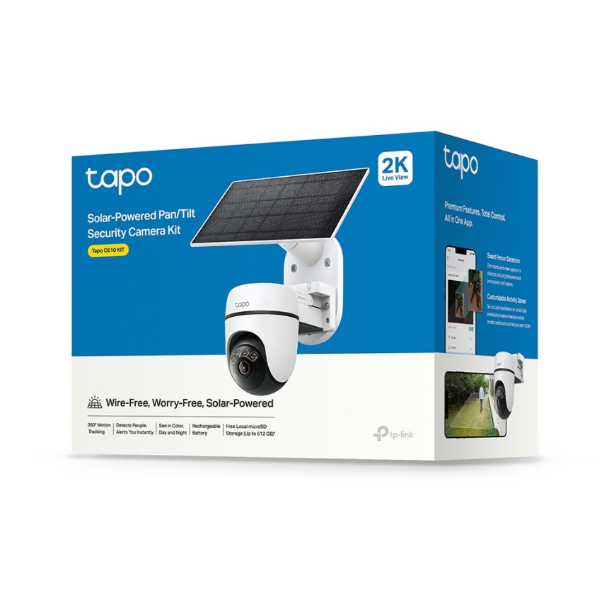 TP-Link - Smart solcellekamera 5V IP65 Wi-Fi