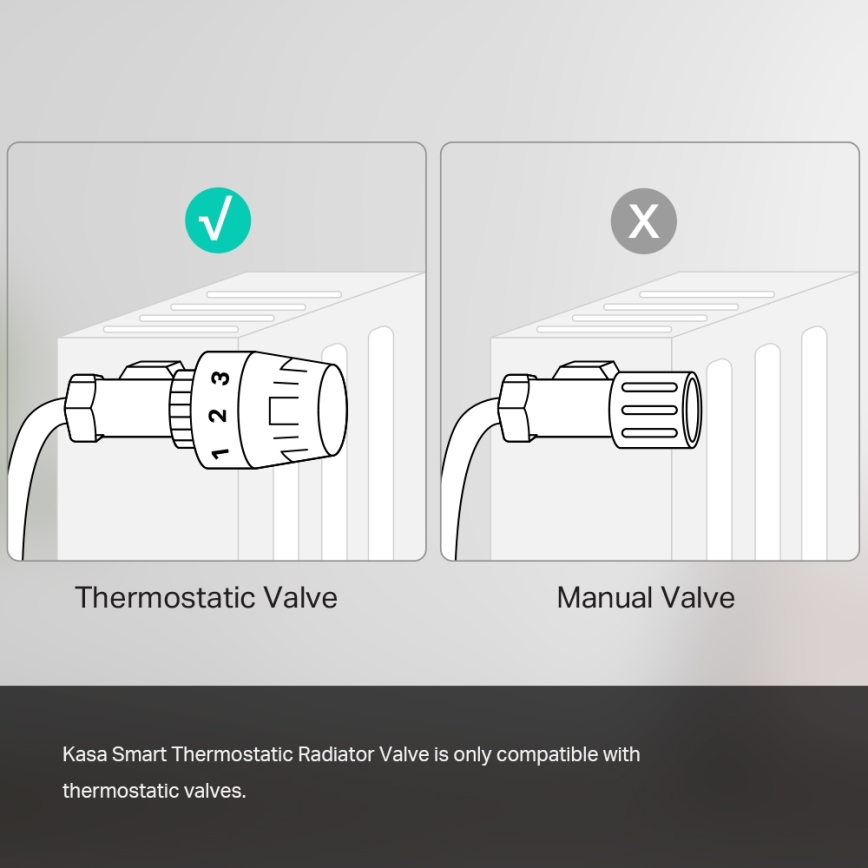 TP-Link - Smart termostatisk radiatorventil med LCD-display, 2xAA, Tuya