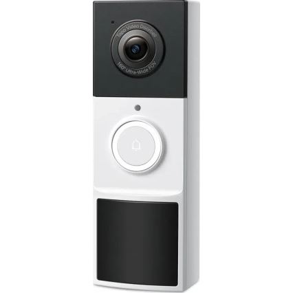 TP-Link - Smart video-dørklokke med sensor, 2K-opløsning, 6400 mAh batteri, IP65, Wi-Fi