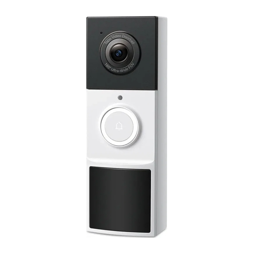 TP-Link - Smart video-dørklokke med sensor, 2K-opløsning, 6400 mAh batteri, IP65, Wi-Fi