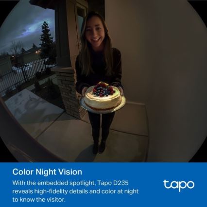 TP-Link - Smart videodørklokke 2K 10000 mAh IP66 Wi-Fi Tuya