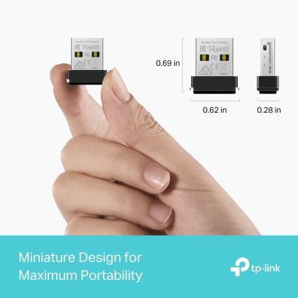 TP-Link - Trådløs Wi-Fi 6 USB-nanoadapter Archer TX1U Nano