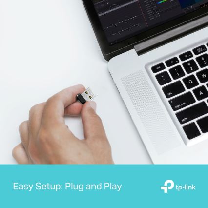TP-Link - Trådløs Wi-Fi 6 USB-nanoadapter Archer TX1U Nano