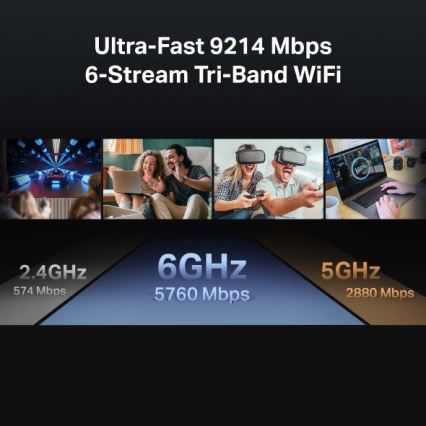 TP-Link - Trebånds Wi-Fi 7-router Archer BE550