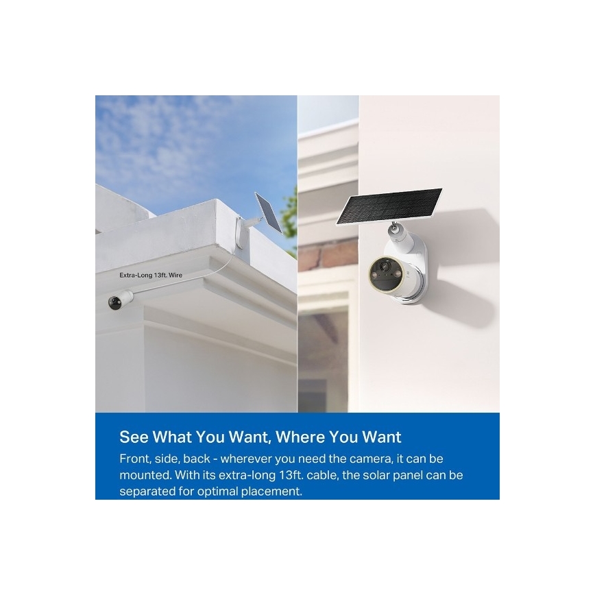 TP-Link - Udendørs solcelledrevet kamera IP66 Wi-Fi