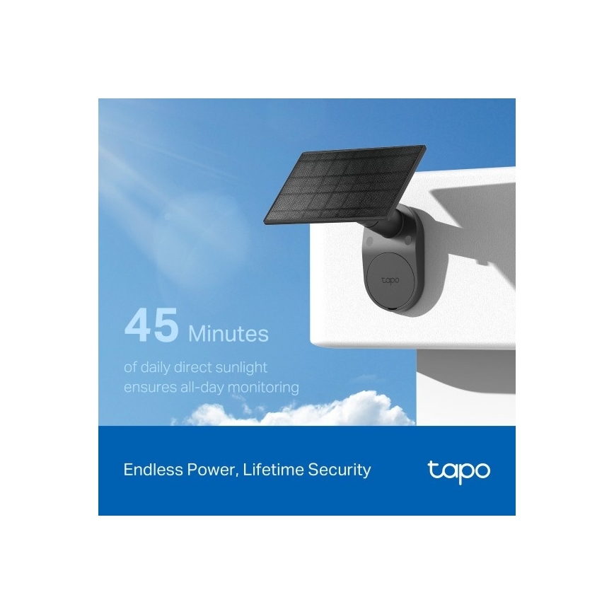 TP-Link - Udendørs solcellekamera med sensor, IP65, Wi‑Fi