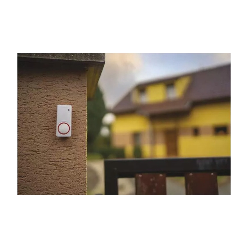 Trådløs dørklokke + 2x ringetryk 230V IP44