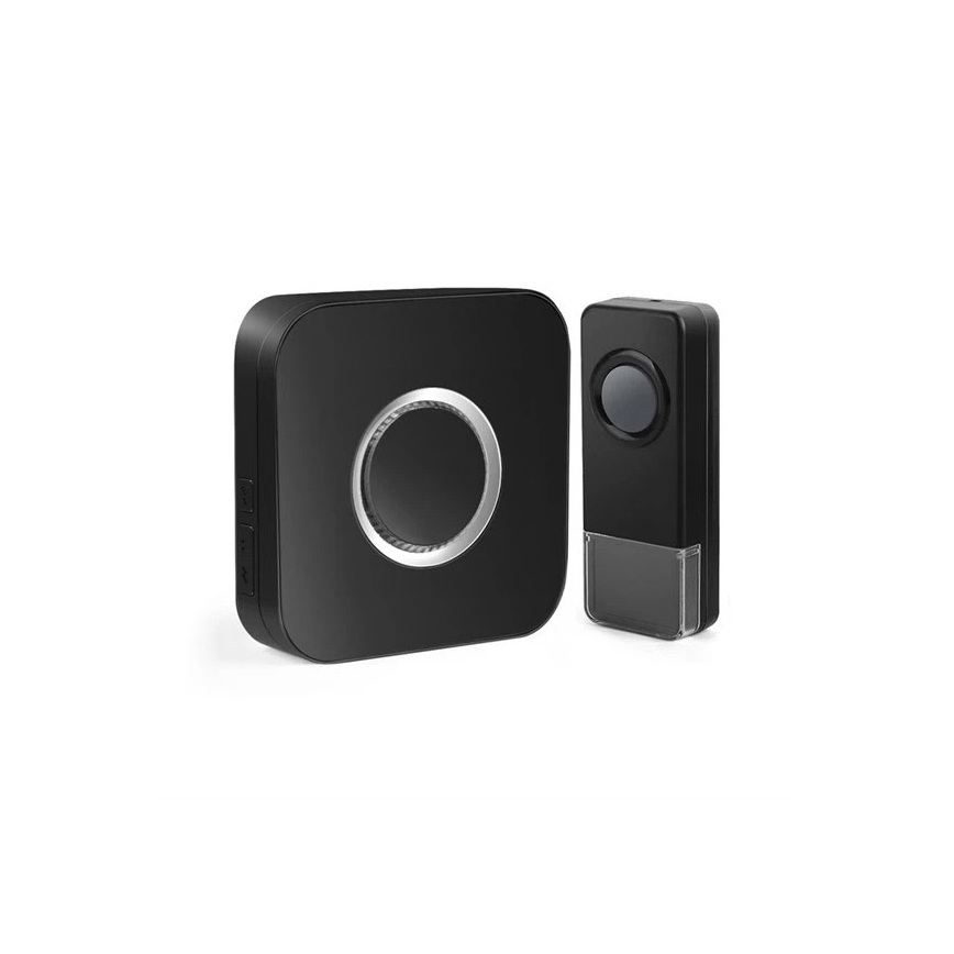 Trådløs dørklokke 3xAAA IP55 sort