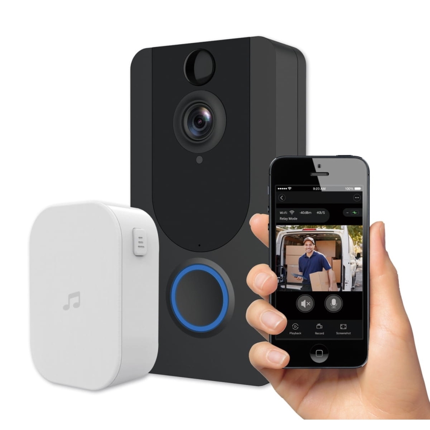 Trådløs dørklokke med kamera Wi-Fi 1080p IP64