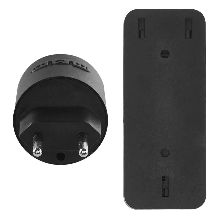 Trådløs dørklokke til 230V-stik + 1xCR2032 sort