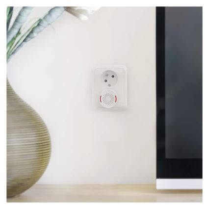 Trådløs dørklokke til stikkontakt 230V + 1xCR2032 hvid
