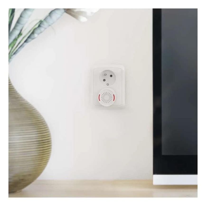 Trådløs dørklokke til stikkontakt 230V + 1xCR2032 hvid