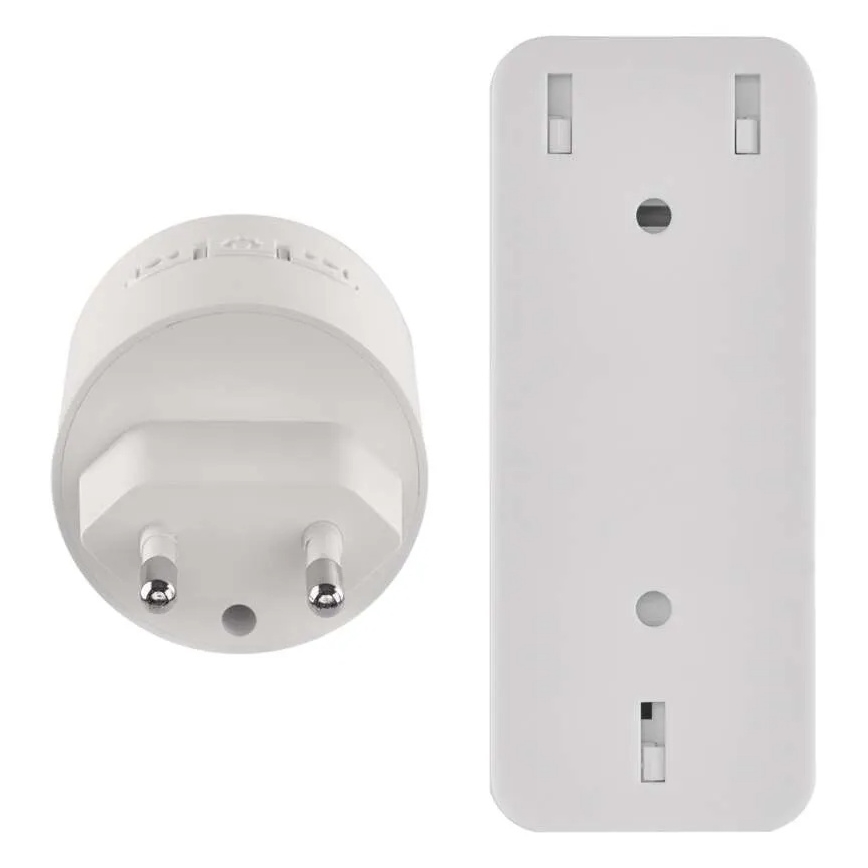 Trådløs dørklokke til stikkontakt 230V + 1xCR2032 hvid