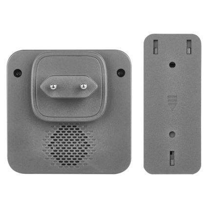 Trådløs dørklokke til stikkontakt GoSmart 230V + 1xCR2032 grå Wi-Fi