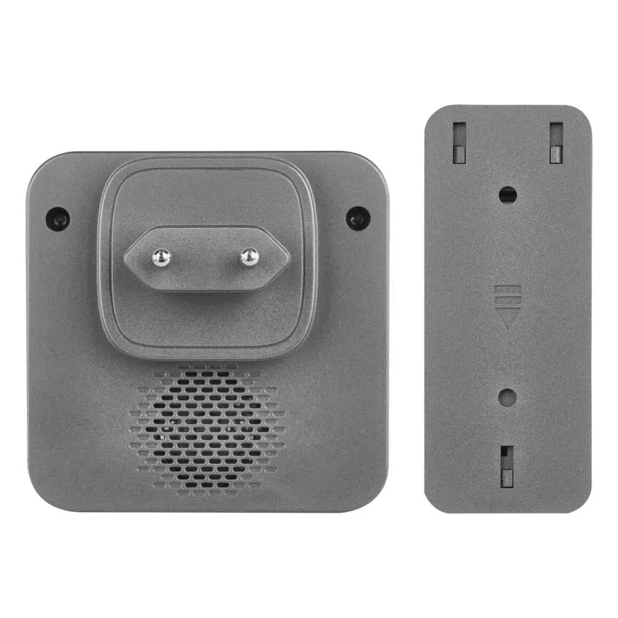 Trådløs dørklokke til stikkontakt GoSmart 230V + 1xCR2032 grå Wi-Fi