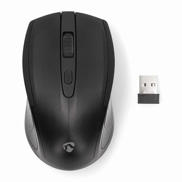 Trådløs mus 800/1200/1600 DPI 2xAAA sort