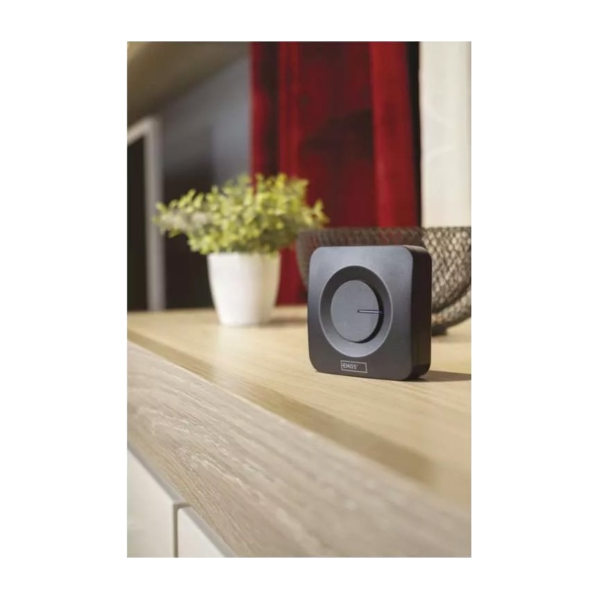 Trådløs og batteridrevet dørklokke 3xAAA IP56 sort