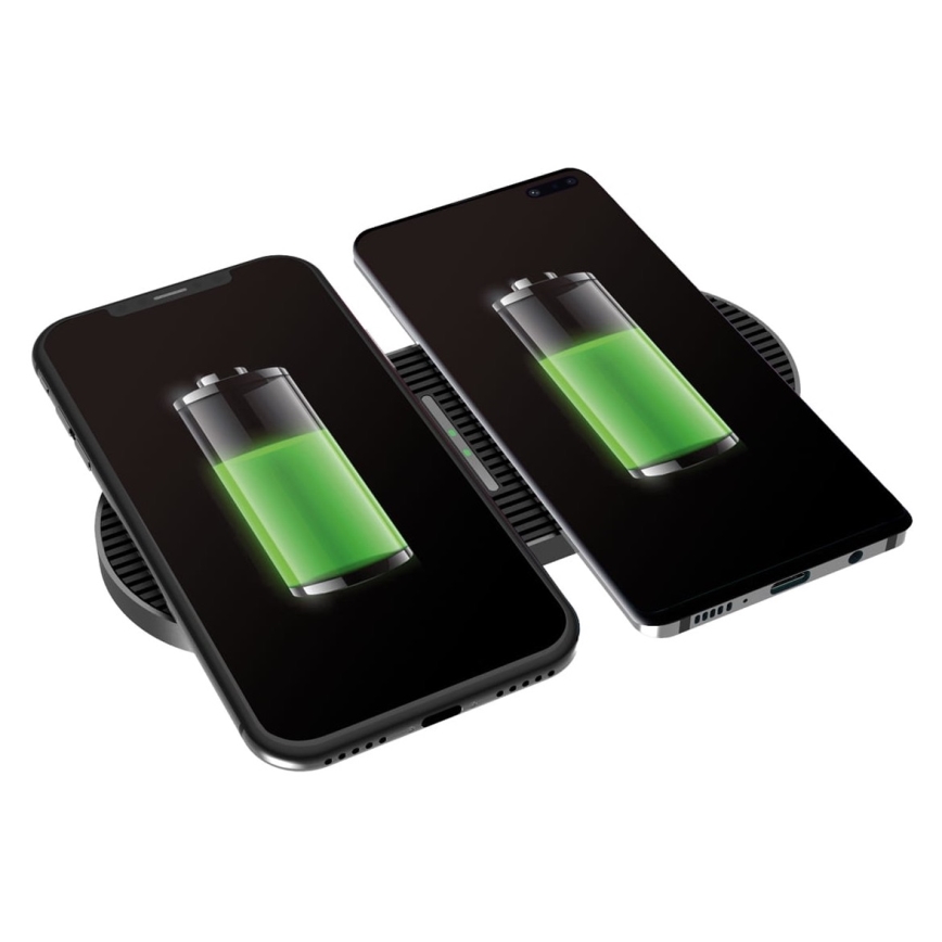 Trådløs oplader 2x10W USB-C