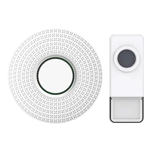 Trådløs plugin-dørklokke 230V/1xA23 IP55 hvid