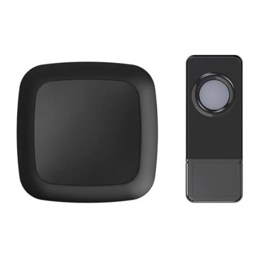 Trådløs plugin-dørklokke 230V/1xA23 IP55 sort