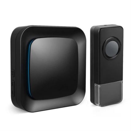 Trådløs plugin-dørklokke 230V/1xA23 IP55 sort