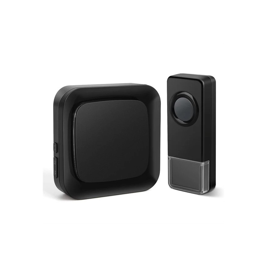 Trådløs plugin-dørklokke 230V/1xA23 IP55 sort