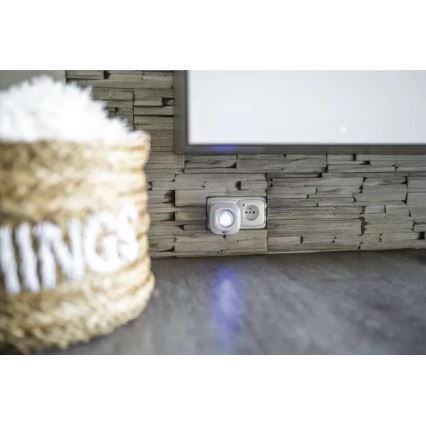 Trådløs plugin-dørklokke 230V + 1xCR2032 IP44 hvid