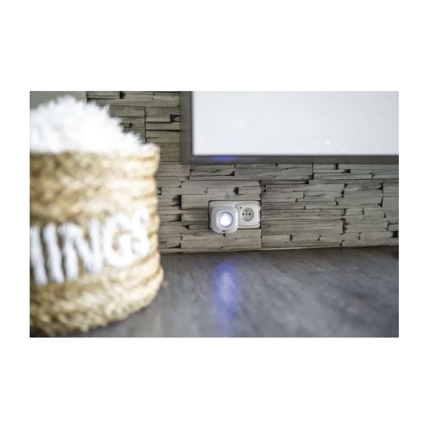 Trådløs plugin-dørklokke 230V + 1xCR2032 IP44 hvid