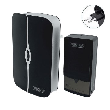 Trådløs plugin-dørklokke PIEZO BELL 230V + 1x23A IP40 sort