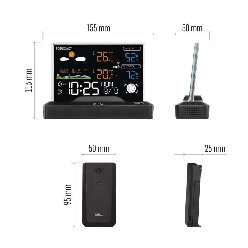 Trådløs vejrstation 5V/2xAAA + 2xAAA