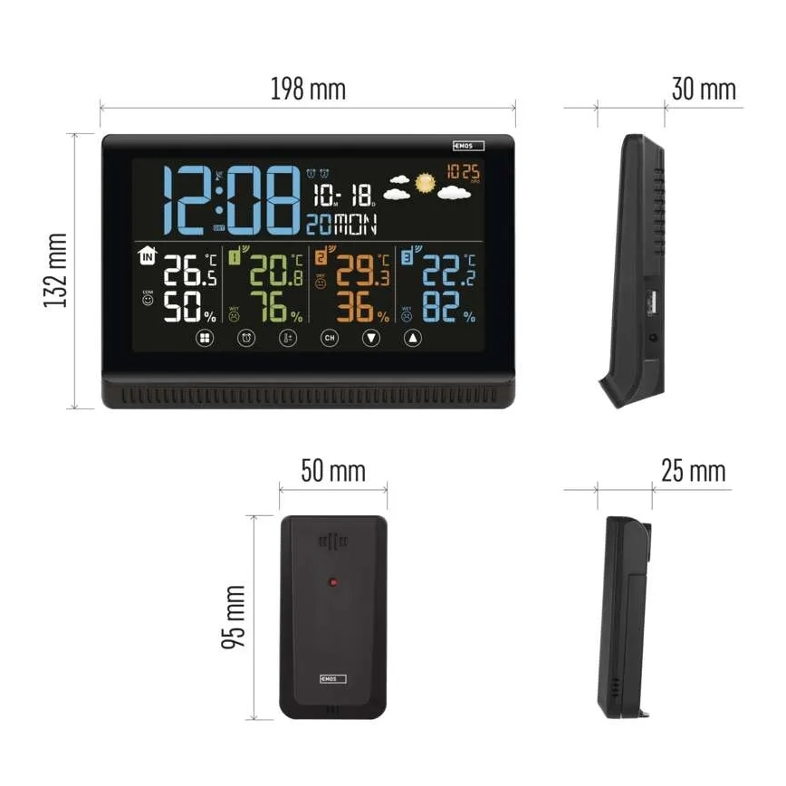 Trådløs vejrstation 5V/3xAAA + 2xAAA