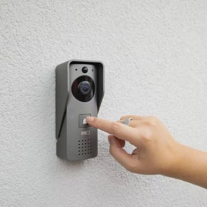Trådløs videodørklokke med bevægelsessensor GoSmart 12V/3xAA IP44 Wi-Fi Tuya