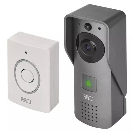 Trådløs videodørklokke med bevægelsessensor GoSmart 12V/3xAA IP44 Wi-Fi Tuya