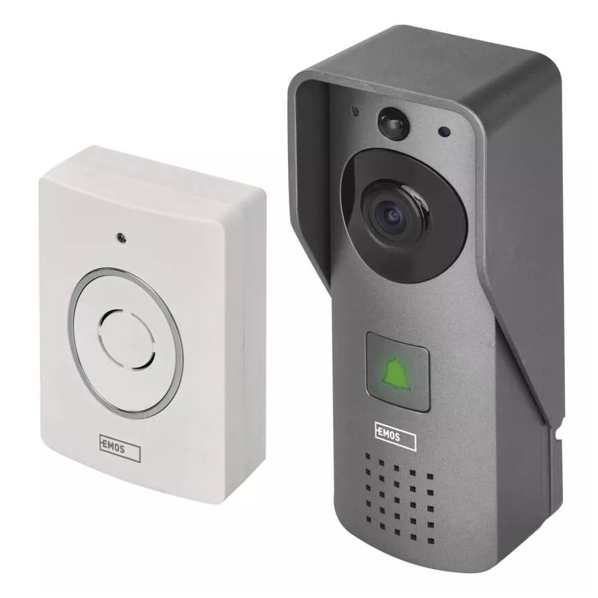 Trådløs videodørklokke med bevægelsessensor GoSmart 12V/3xAA IP44 Wi-Fi Tuya