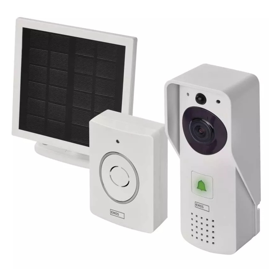 Trådløs videodørklokke med solpanel GoSmart 4400 mAh 3xAA IP44 Wi-Fi Tuya