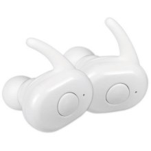 Trådløse høretelefoner med Bluetooth V5.0 + ladestation hvid