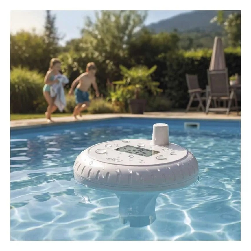 Trådløst flydende pooltermometer 2xAA