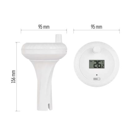 Trådløst flydende pooltermometer 2xAA