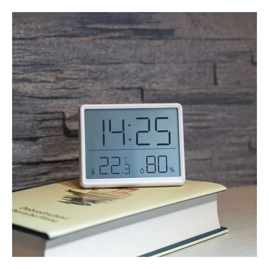 Trådløst termometer med fugtmåler 1xCR2032 hvid
