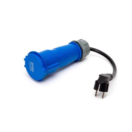 Transportabel ladestation til elbiler EV/PHEV AC Type 2 32A/230V 7,4kW IP55 5m + adapter 230V 3,7kW + etui