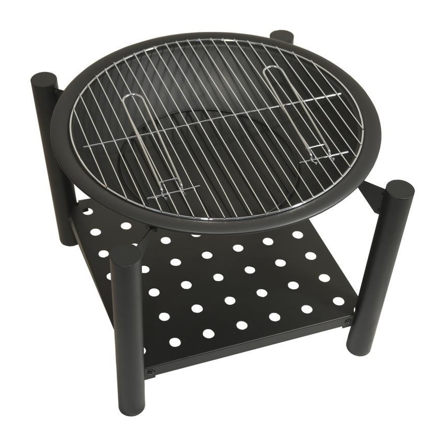 Transportabelt bålfad med grillrist 48 cm