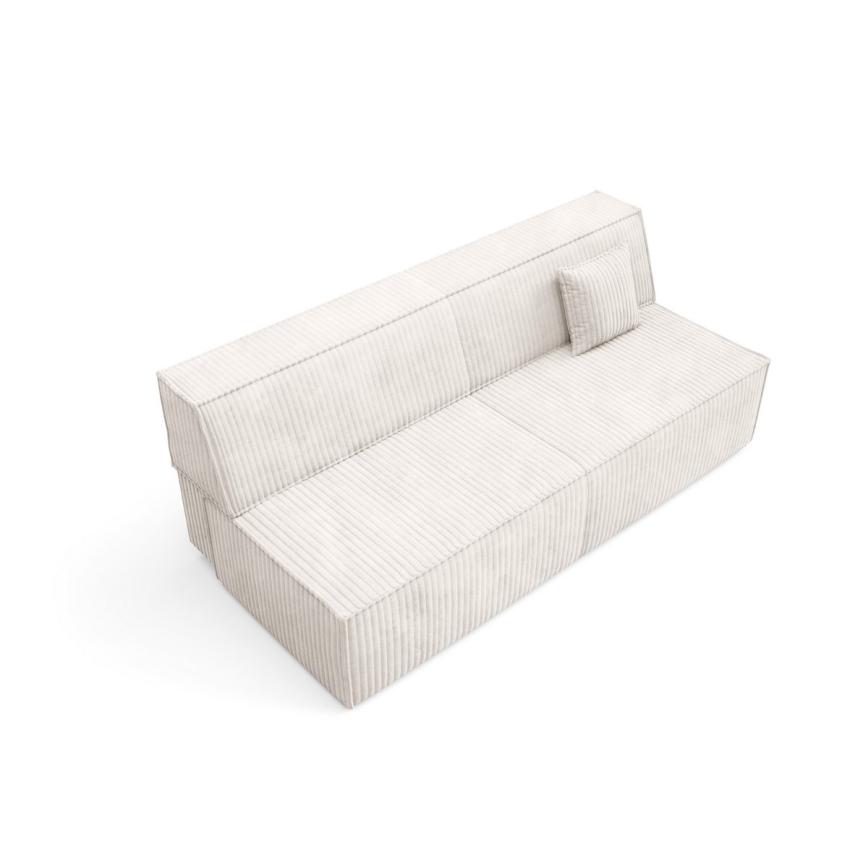 Trepersoners sovesofa med opbevaringsplads TERAMO beige