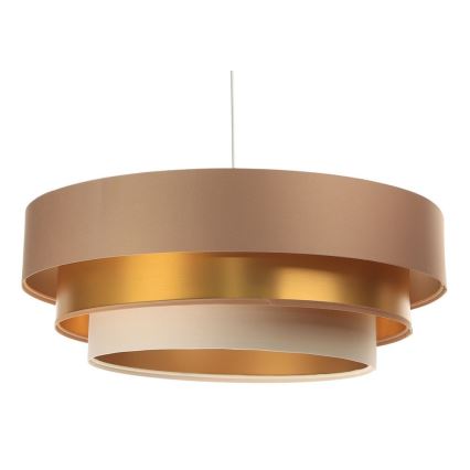 Loftlampe på ledning TRINITI 1xE27/60W/230V beige/guld