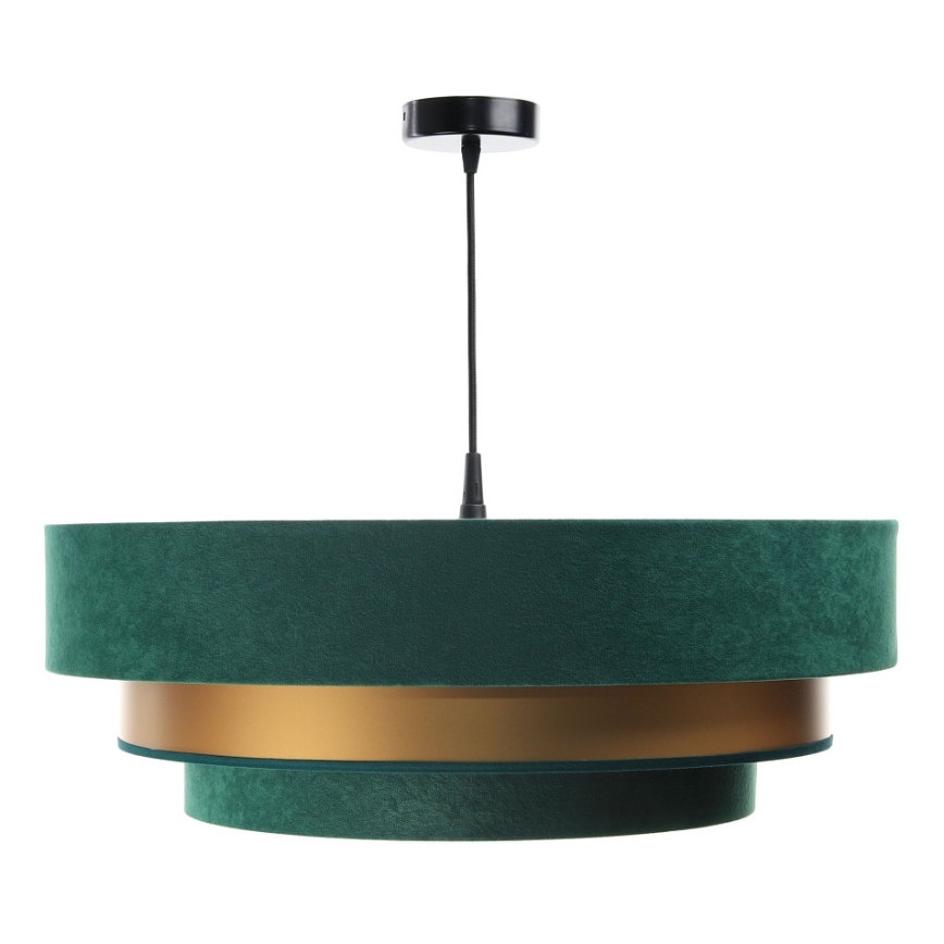 Loftlampe på ledning TRINITI 1xE27/60W/230V grøn/guld