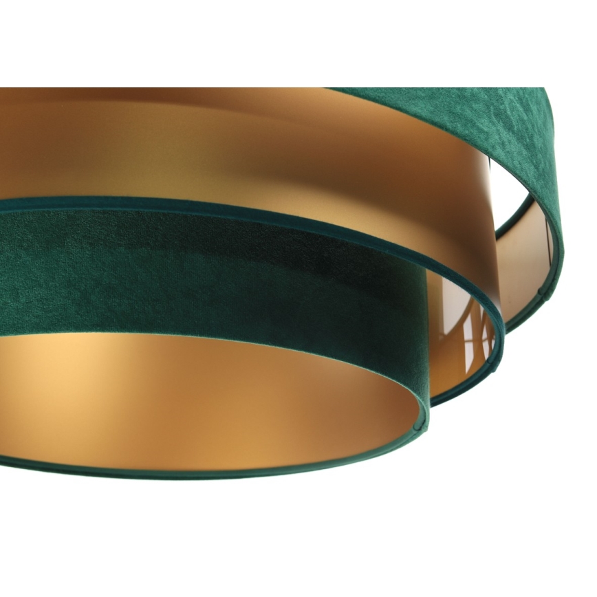 Loftlampe på ledning TRINITI 1xE27/60W/230V grøn/guld